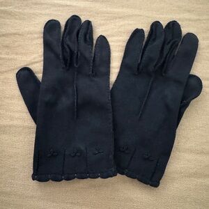 Vintage Black Short Dress Gloves XS/S